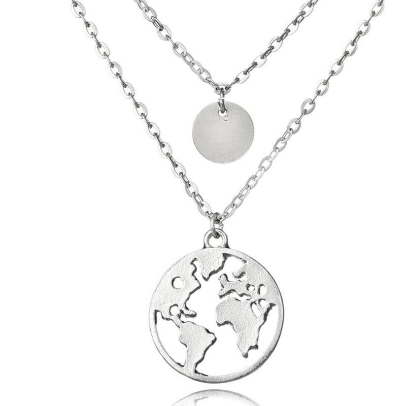 World Map Necklace - Bela Fils BoutiqueNecklacesBela Fils Boutique
